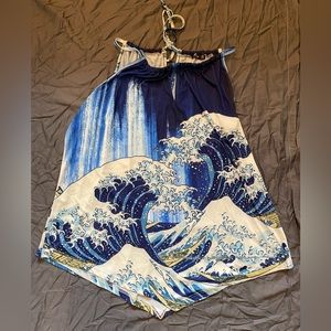 Lily by Firmiana tank top blouse 3xl silky material handkerchief edge.NWOT